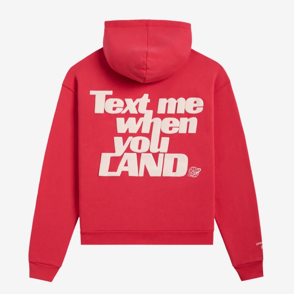 Lonely Ghost x Béis : Text Me When You Land red hoodie